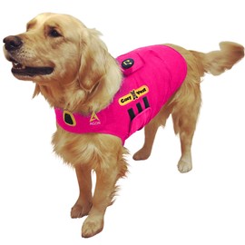 CozyVest 3-in-1 Anxiety Vest Music & Aromatherapy Dog Coat Relaxing Sound & Essential Oil Scent Canine Stress Relief Fireworks Thunder Separation Shirt Jacket Thunderstorm(Pink, XL [65-110 Lbs])
