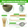 hzuisst Matcha Whisk Set, 6Pcs Matcha Set with 100-Tine Bamboo