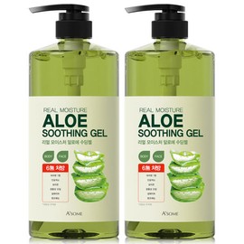Asome Large Capacity Aloe Soothing Gel Aloe Vera Moisturizing Cream 1000mlX2 / 에이썸 대용량 알로에수딩젤 알로에베라 수분크림 1000mlX2개