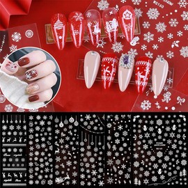 Turkalla Nail Seal, Set of 6, Lace Flower Seal, 3D Sensation, Nail Stickers, Gel Nails, White Decal, Just Stick, DIY, Flower Art, Decoration, Flower Stickers, Nail Decoration, Sheer, Nail Parts,
