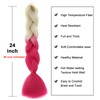 Sakkou Ombre Red Braiding Hair 3pcs Beige Off-White To Red