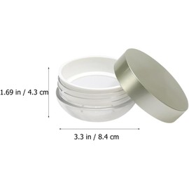 Talquera con Borla para Polvo Maquillaje con Buena Sellado y Malla Elástica, Caja de Plástico Abs para DIY Makeup con Polvo Puff, Estuche Compacto para Mujeres Color