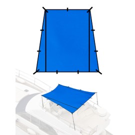 BLUEWING Sunshade for Fishing Boats Shade Canopy Waterproof Durable 1200D Polyester Sun Shade Foldable Umbrella for Protection, 7 * 7 * 5ft