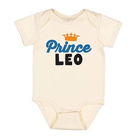 Prince Leo Baby Infant One Piece Bodysuit Newborn Natural