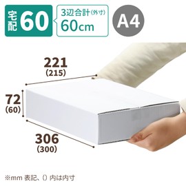 Earth Cardboard ID0513 Cardboard, 60 Sizes, Bottom A4, White, 10 Cardboard Boxes, Small Packaging