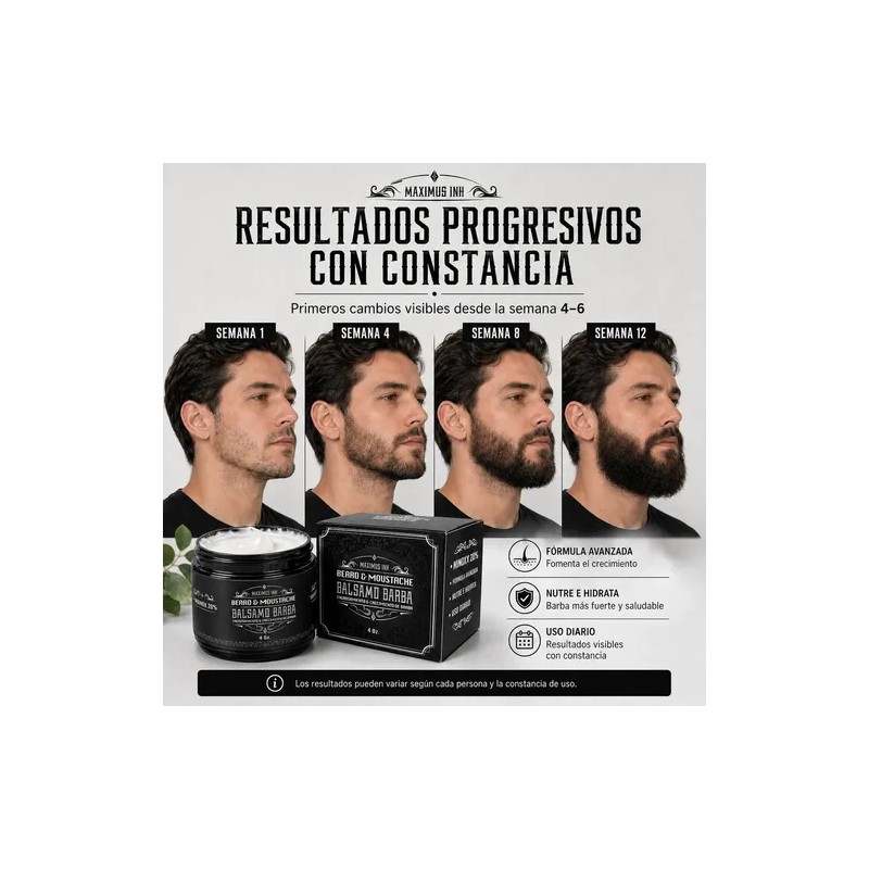Kit 3 Unidades Balsamo Para Crecer La Barba Al 20%