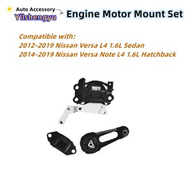 3Pcs Engine Motor Mount Set Fits for Nissan Versa 2012 2013 2014 2015 2016 2017 2018 2019 L4 1.6L Sedan,Versa Note 2014-2019 L4 1.6L Hatchback A7368 A7369 A4361 112101HS0A 113601HC0B 112201HA0B