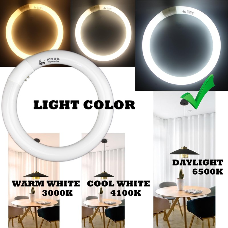 CHKADAWA FC9T9 9 inch Circline Light Bulbs T9 30W, FCL30