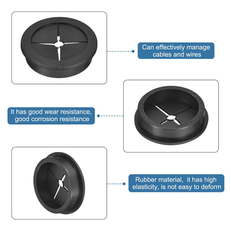 QUARKZMAN Pack of 2 Cable Grommets, 1-3/4 Inch (45 mm)