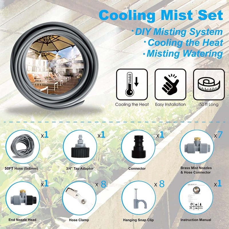 Garden Hose Set Professional Humidification Cooling and Dust Removal Watering