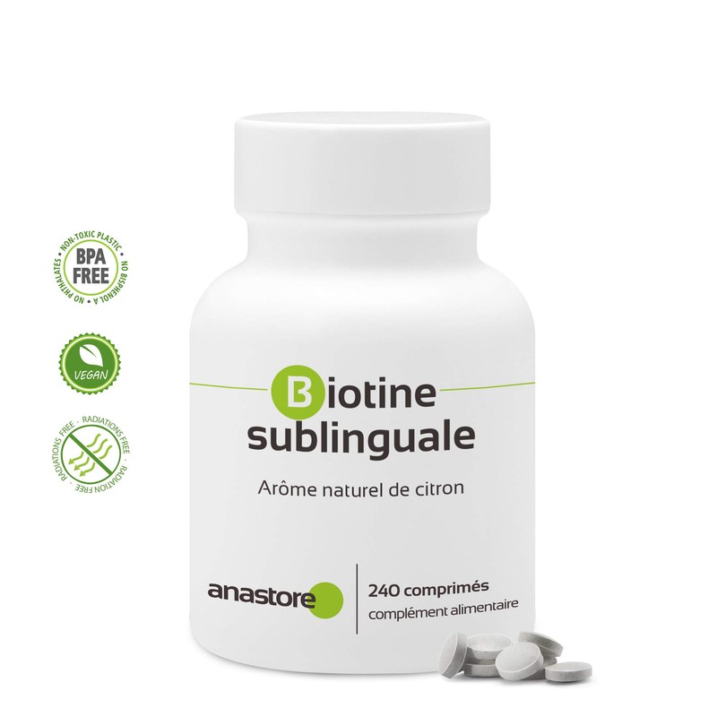 SUBLINGUALES BIOTIN * 450 μg / 240 Tablets * Hair
