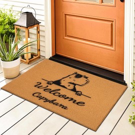 Capybara Cori Door Mat, Funny Door Mats Outside, Outdoor Welcome Mats with Non-Slip Backing, Home Decor for Front Door and Entryway, 17" x 30"