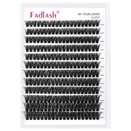 Cluster Lashes D Curl Lash Clusters 280 Pcs Lash Extension Clusters Individual Lashes Soft DIY Eyelash Extensions Mixed Tray Eyelash Clusters Natural Look (60D-0.07D, 8-16mm)