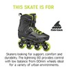 Rollerblade Lightning Men's Urban Inline Skate, Black and Lime