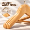 4-Pack Wooden Suit Hangers with 360° Swivel Hooks, Non-Slip Pants