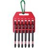 Long Impact Bit Set W/clip, 2 Phillips, 2 Square, T25