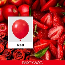PartyWoo Globos Rojos 140 piezas Diferentes Tamaños de 18 12 10 5 Pulgadas Kit de Arco de Globos Rojos Guirnalda para Cumpleaños Graduación Despedida 