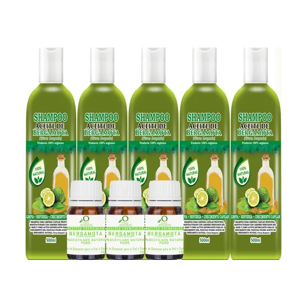 5 Shampoos Aceite De Bergamota Mas 3 Aceites