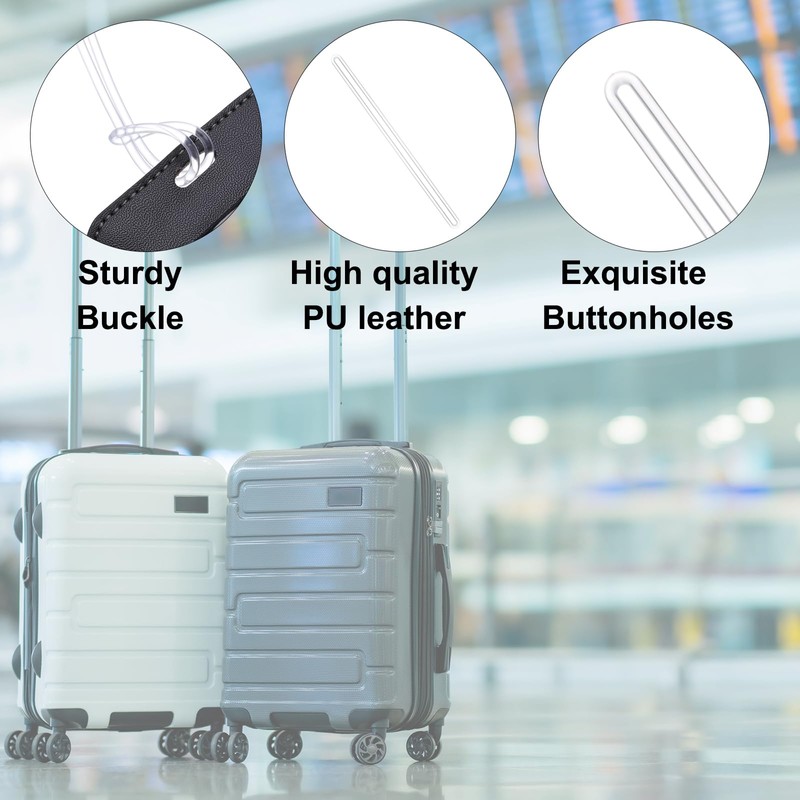 PATIKIL 50 PCS PVC Luggage Loop Strap Bag Tag Group
