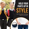HOLD’EM Kids Belts for Boys Silver Square Buckle - Black