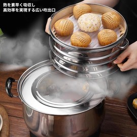 allbeschoi Steamer Plate, Chinese Seiro Steamer, Steamer, Steamer, Steamer, Durable, Stainless Steel, Fits 6.7 - 8.7 inches (19.6 - 22 cm) Pot and 6.3 - 7.9 inches (16 - 20 cm) Diameter 8.7 inches (22