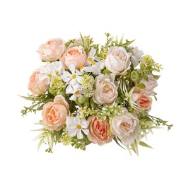 YoungJewl Artificial Peonies Flowers,Fake Peony Silk Flower Bouquet 3 Bundles Plastic Florals Bulk Arrangements for Vase Wedding Decoration(Pink)