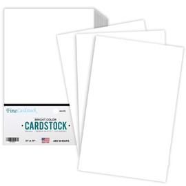 Premium Color Card Stock Paper | 250 Per Pack | Superior Thick 65-lb Cardstock, Perfect for School Supplies, Holiday Crafting, Arts and Crafts | Acid & Lignin Free | Bright White | 11 x 17