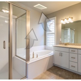 Harrier Hardware Bathroom Exhaust Fan 70 CFM Super Quiet 40dB 2 Sone, Corrosion Resistant Bathroom Fan, Shower Tub, Easy Install Bathroom Attic Vent Fan with 3-Inch Duct Outlet