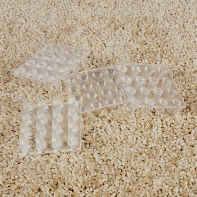 SoftTouch 2-Pack 4" Square Anti-Dent Carpet Protectors - 5/8" Height