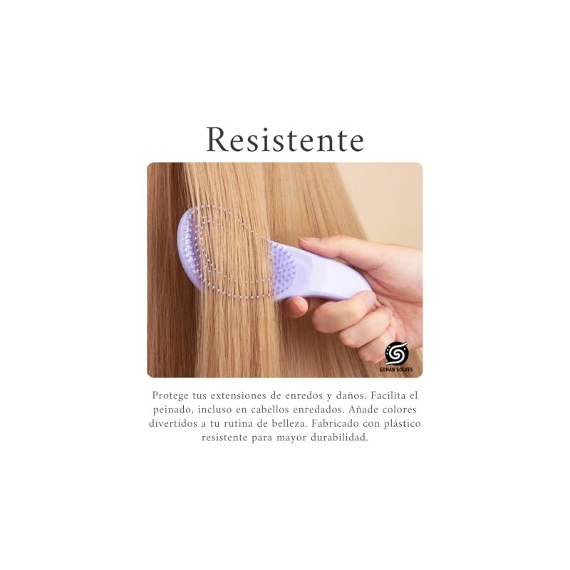 Cepillo para Extensiones de Cabello Natural y Sinttico GS Antitirones
