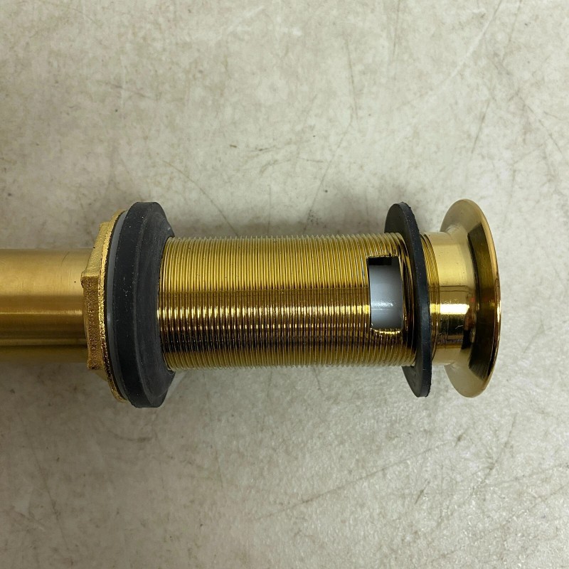 SIGNATURE HARDWARE EXTENDED PRESS TYPE POP UP BATHROOM DRAIN OVERFLOW