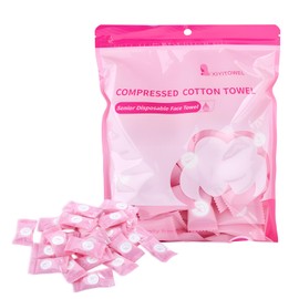 YiXuTag Compressed towels tablets - 100PCS Disposable face towel,Disposable towels,Mini Compressed Towels,Portable Compressed Coin Tissue,Cotton Coin Tissue Eco-Friendly,for Travel,home,outdoor,Beauty