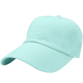 Falari Classic Baseball Cap Dad Hat 100% Cotton Soft Adjustable Size (One Size, Aqua)