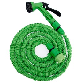 EYEPOWER Hochwertiger Gartenschlauch Flexibler Wasserschlauch Schlauch 2,5m-7m inkl 7fach Multifunktions Sprühkopf Grün