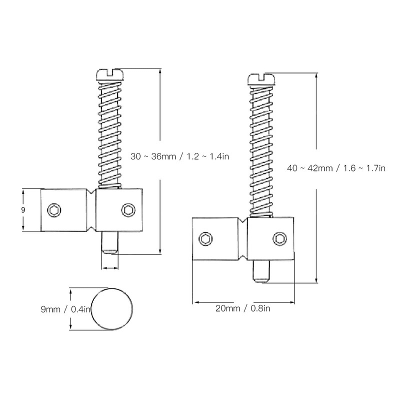 Eujgoov 4pcs Bass String Saddle Brass Bridge Set Kit Replacement