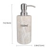 Jusmioke Natural Travertine Marble Soap Dispenser with Stainless Steel Pump,