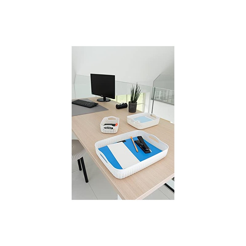 CURVER Basket, plastic, off-white, 35,20 x 26,8 x 7,4 cm