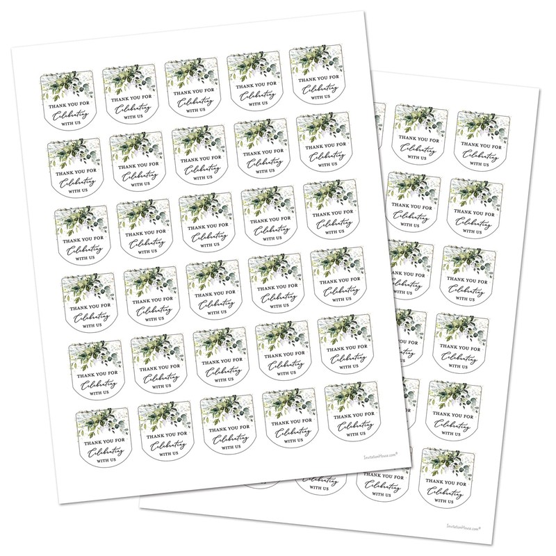 Hand Sanitizer Labels Thank You Wedding Favor Stickers - Set