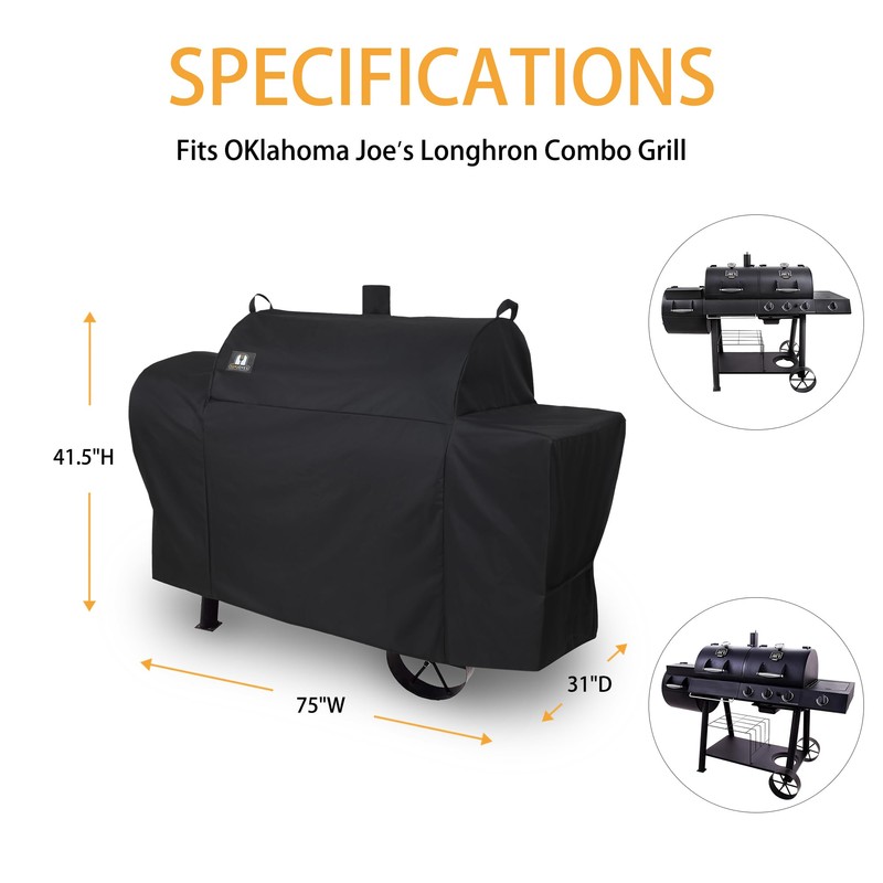 SUPJOYES Grill Cover for Oklahoma Joe's Longhorn Combo Grill, Heavy