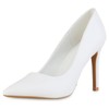 VAN HILL Women's Pointed Pumps with Stiletto Heel, White