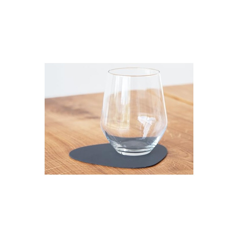 Lind DNA Mats for Glass, Leather, Dark Blue, 11 x