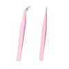 LUYING Lashes Pink Straight Stainless Steel Fine Work False Eyelashes