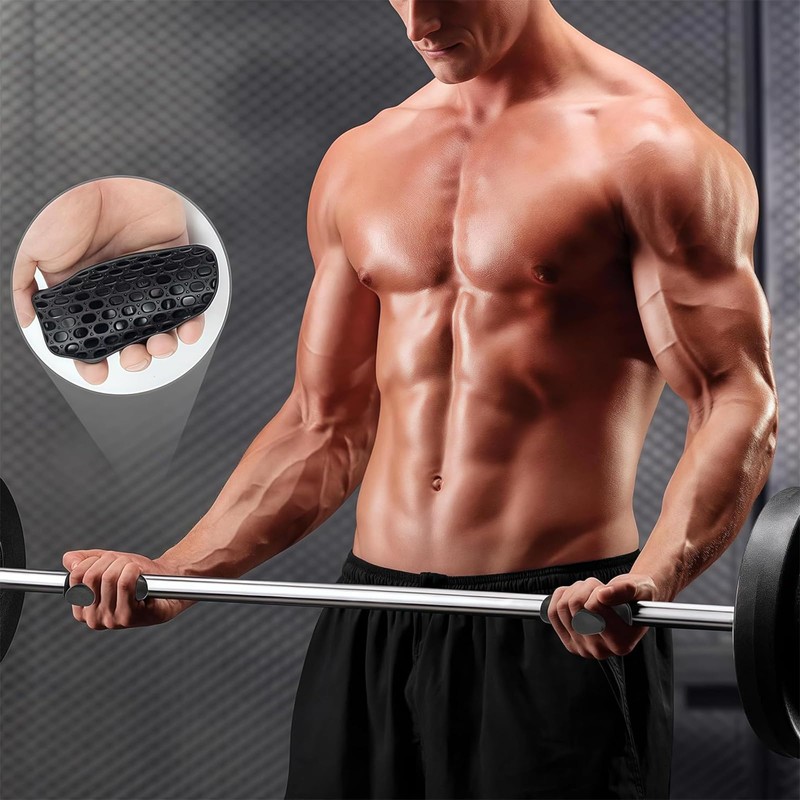 Anti-Slip Workout Grips - Ergonomic Rubber Hand Protector Gloves for