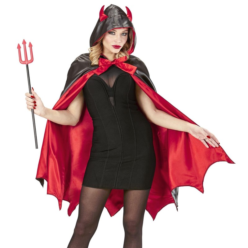 Widmann 96894 Adult Devil Costume, Solid, Black, Standard Size