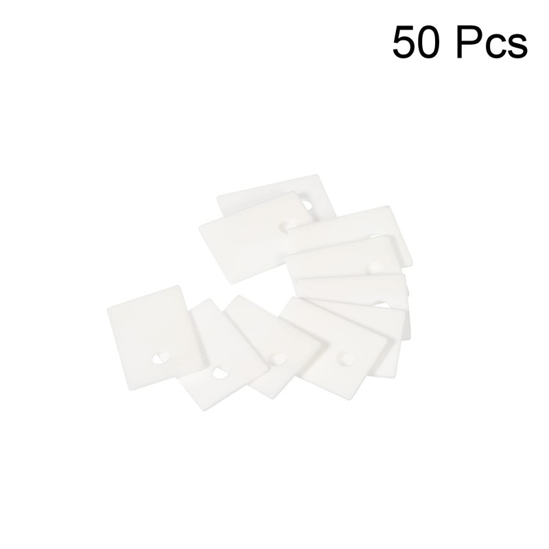 PATIKIL 50pcs 3.8mm Hole High Hardness Alumina Ceramic Sheet Cooling