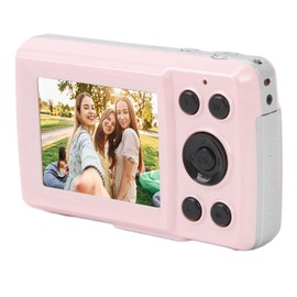Digital Camera, HD 1080P Kids Camera, 3 Batteries, Lanyard, 2.4in Screen, 16X Zoom Anti Shake, 16MP Compact Portable Small Point Shoot Camera Gift for Kid Student Children (Pink)