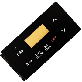 316220729 316220701 Range Black 7 Button Clock Overlay Compatible Replacement for Frigidaire Range/Stove/Oven ﻿
