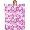 MIEPOS Abstract Art Volleyball Purple Throw Blanket 50x60in, Soft Lightweight