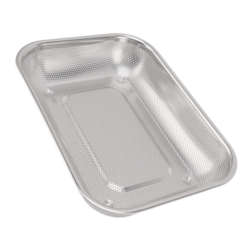 Fruit Vegetable Rectangular Strainer Basket Stainless Steel Colander Strainer Rectangle