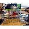 Ball Glass Storage Latch Jars 3-Pack Airtight Seal Lids Stackable